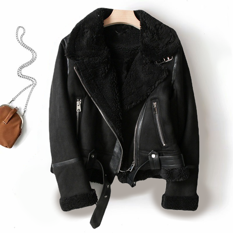 Veste Bomber Femme Moto Chic Ajustée avec Doublure Douce 2