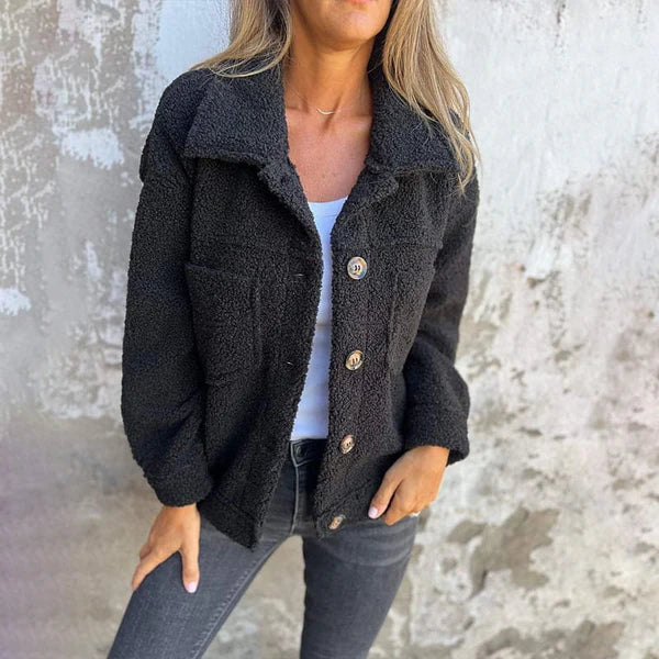 Veste Boutonnée Femme en Style Sherpa 5