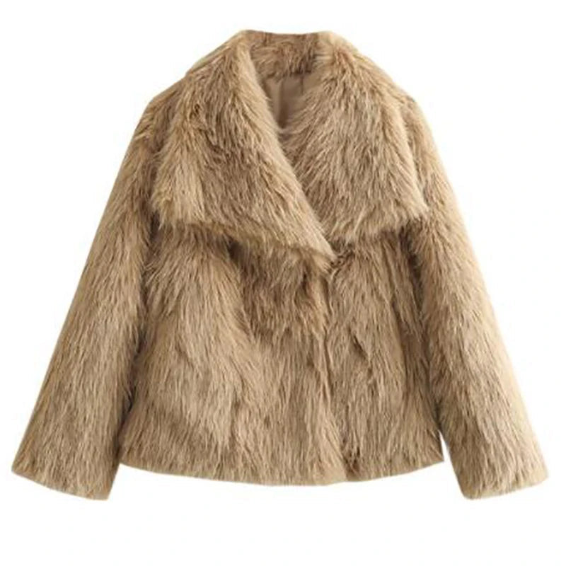 Veste Courte Femme en Fausse Fourrure Chic 9