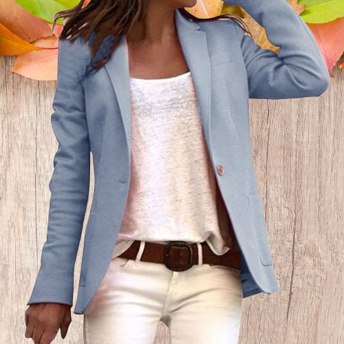 Veste Femme Ajustée Chic à Col à Revers 1