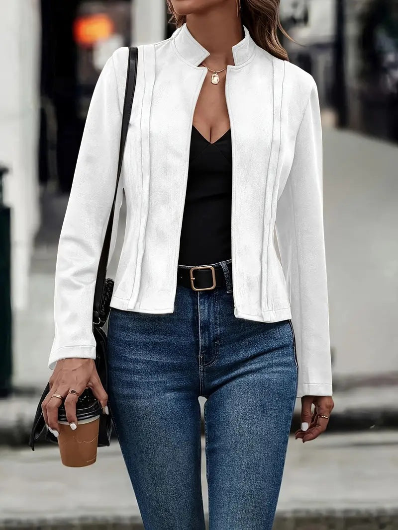 Veste Femme Ajustée Col Montant 0