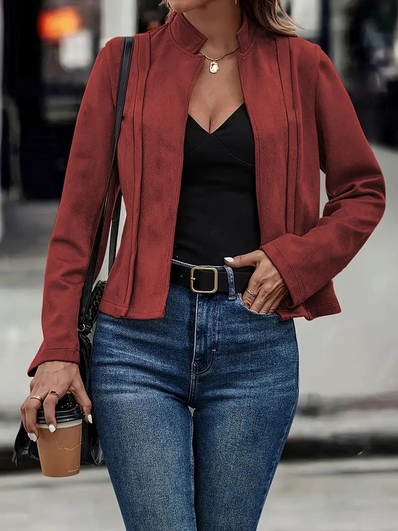Veste Femme Ajustée Col Montant 2