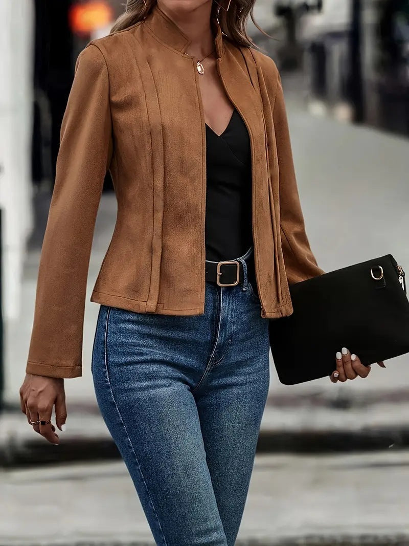 Veste Femme Ajustée Col Montant 3