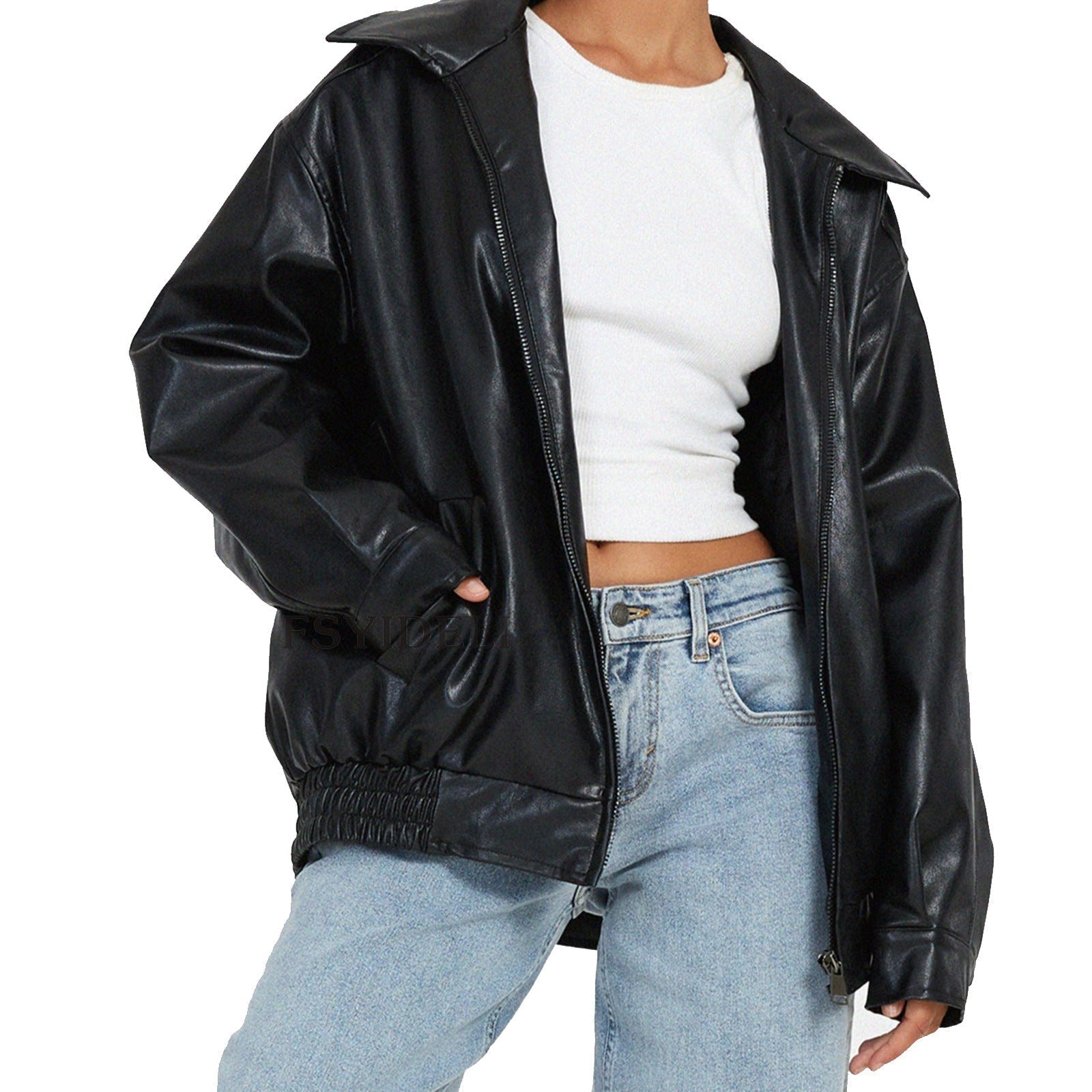 Veste Femme Décontractée Moderne avec Fermeture Éclair 2