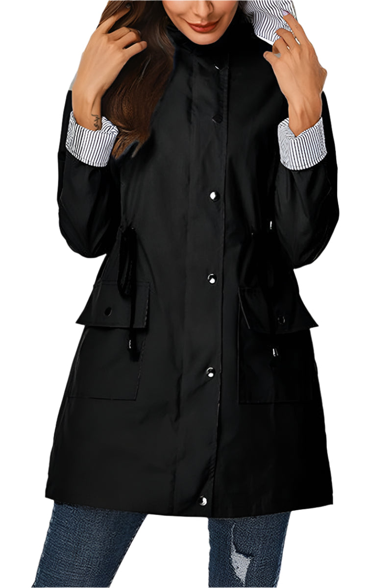 Veste Femme Légère avec Capuche et Taille Ajustable 0