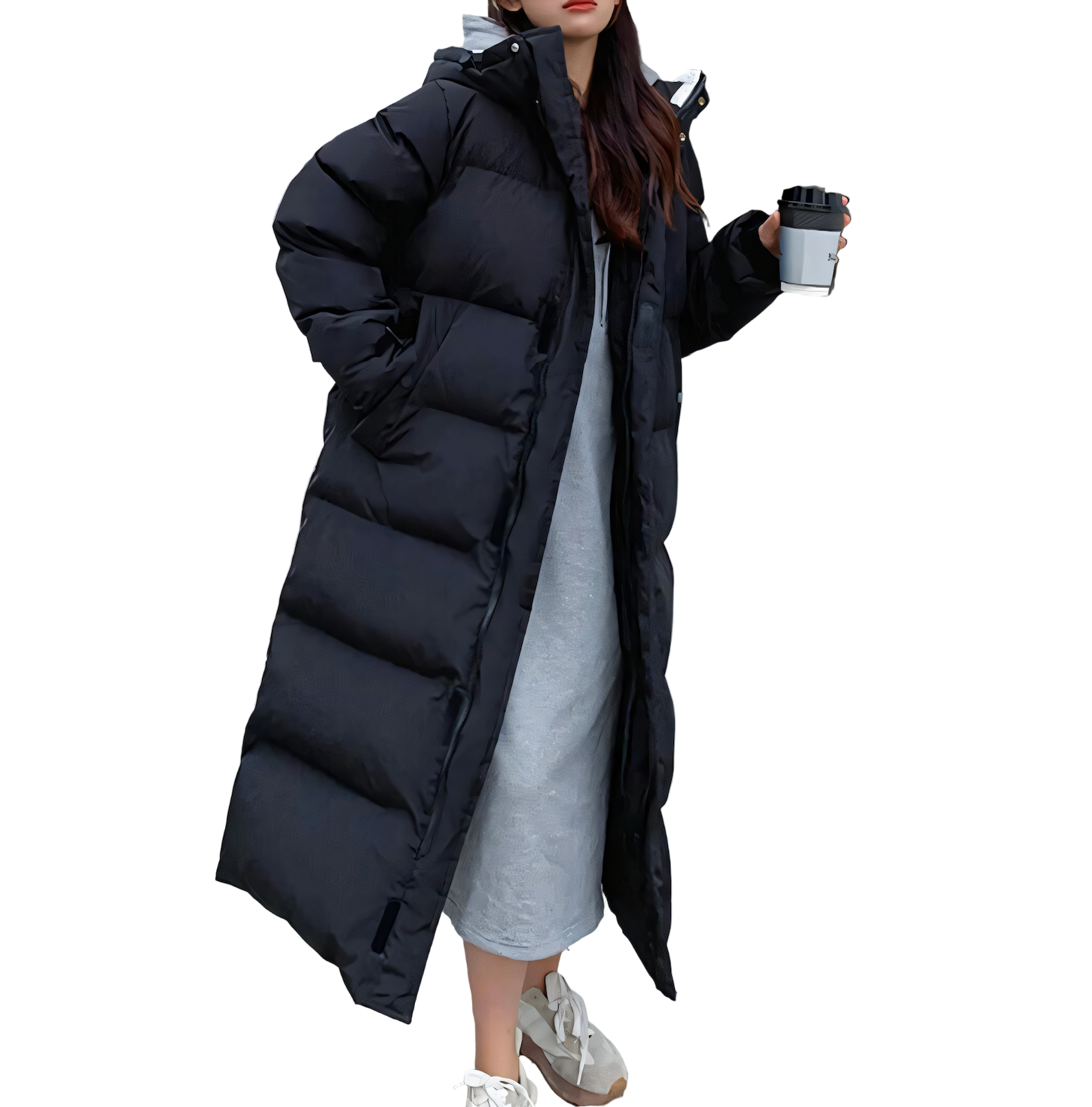 Veste Longue en Duvet pour Hommes Résistante au Vent 0
