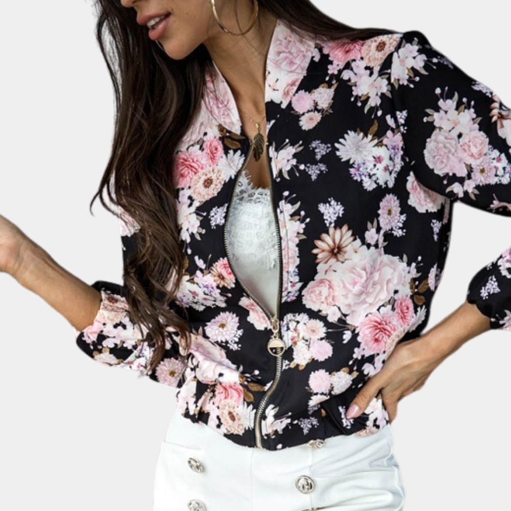 Veste Zippée Femme à Motif Floral 1