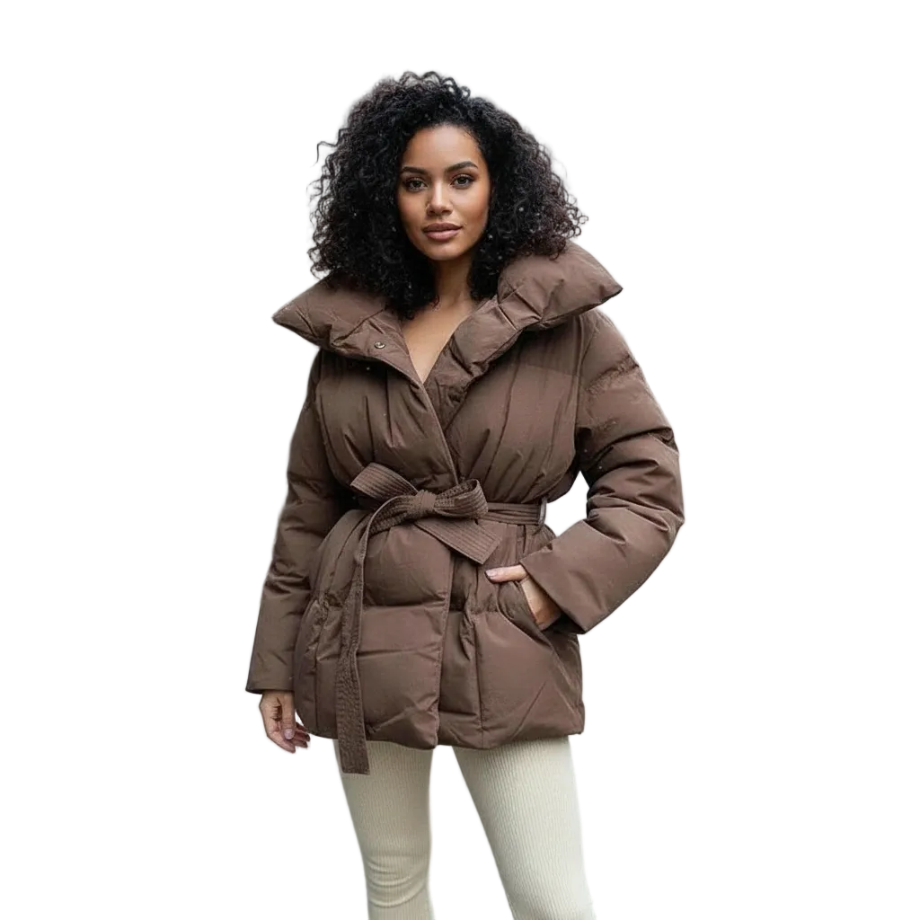 Veste courte à col montant pour femme cintrée 0