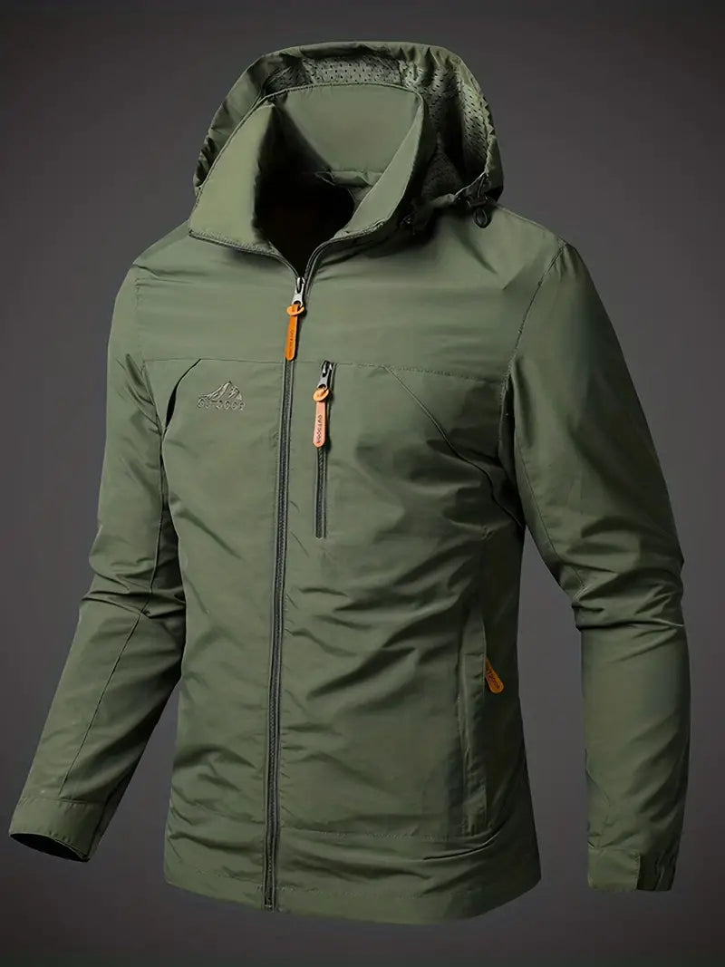 Veste d'extérieur pour hommes Imperméable Coupe-Vent Tissu Durable 3