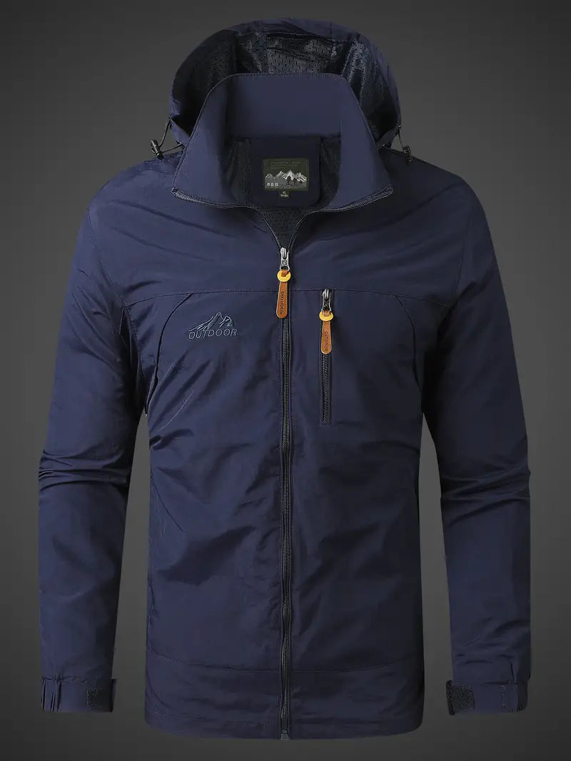 Veste d'extérieur pour hommes Imperméable Coupe-Vent Tissu Durable 5