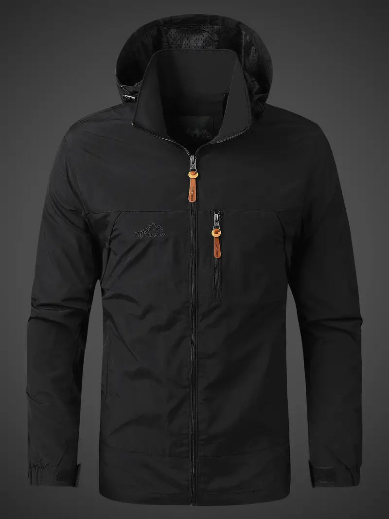 Veste d'extérieur pour hommes Imperméable Coupe-Vent Tissu Durable 6