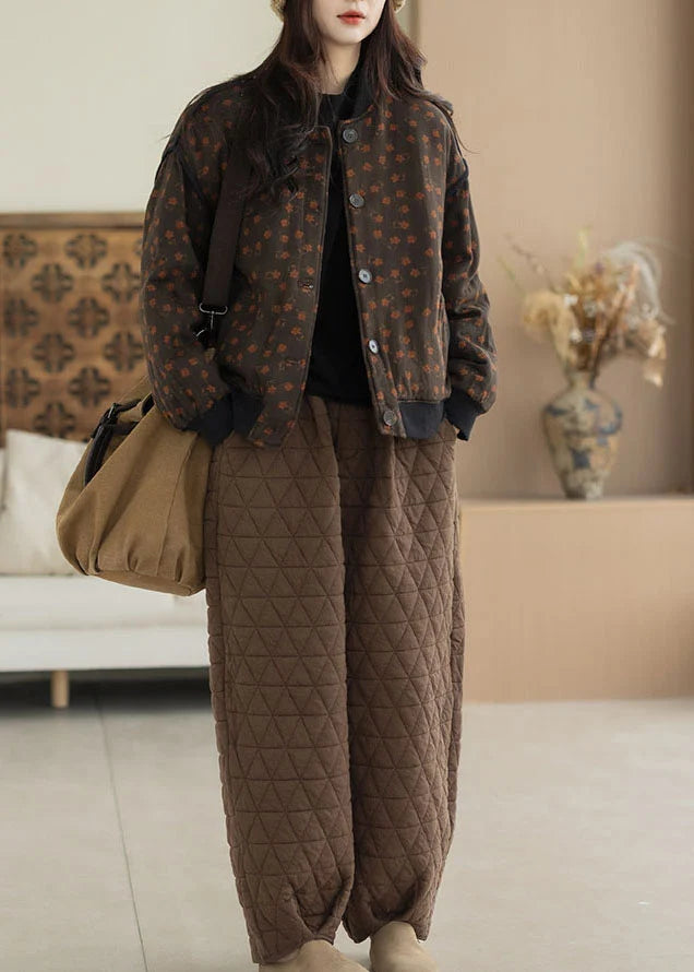 Veste d'hiver femme à motifs floraux modernes 2