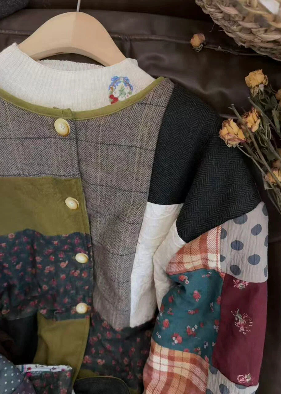 Veste d'hiver grande taille à blocs de couleurs pour femme 3