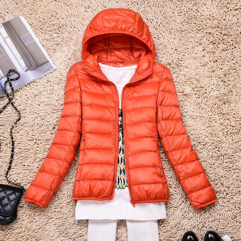 Veste d'hiver légère pour femmes avec capuche 11