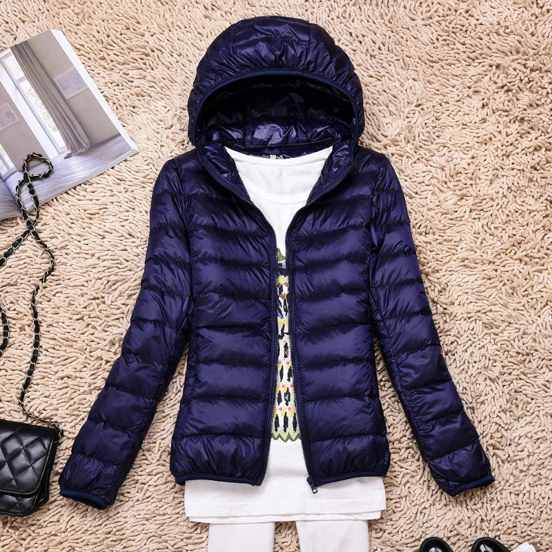 Veste d'hiver légère pour femmes avec capuche 13