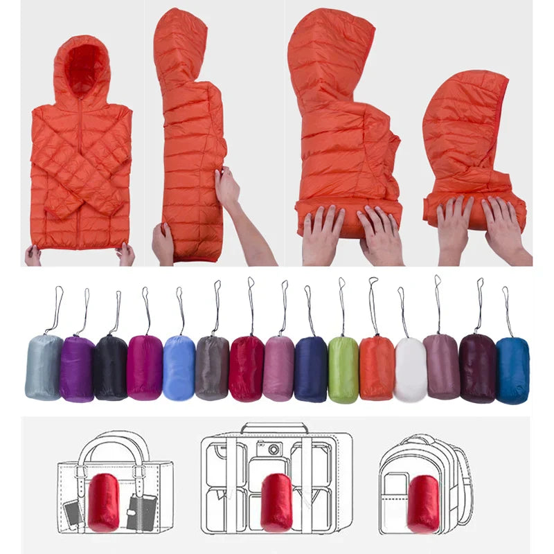 Veste d'hiver légère pour femmes avec capuche 2