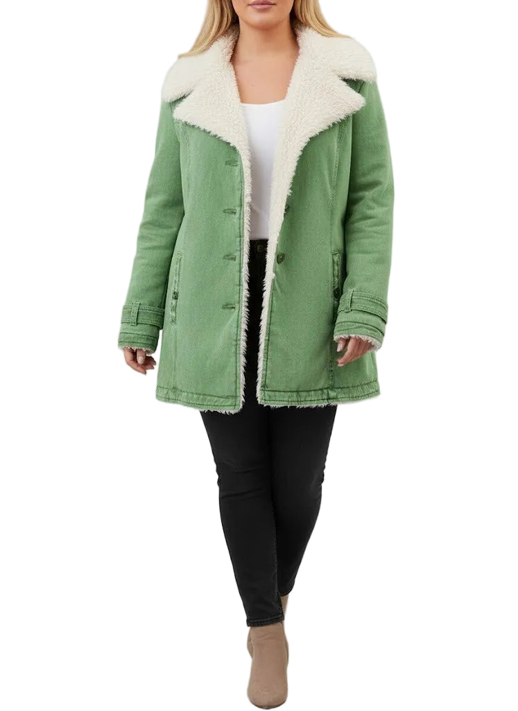 Veste d'hiver pour femme avec doublure Sherpa 0