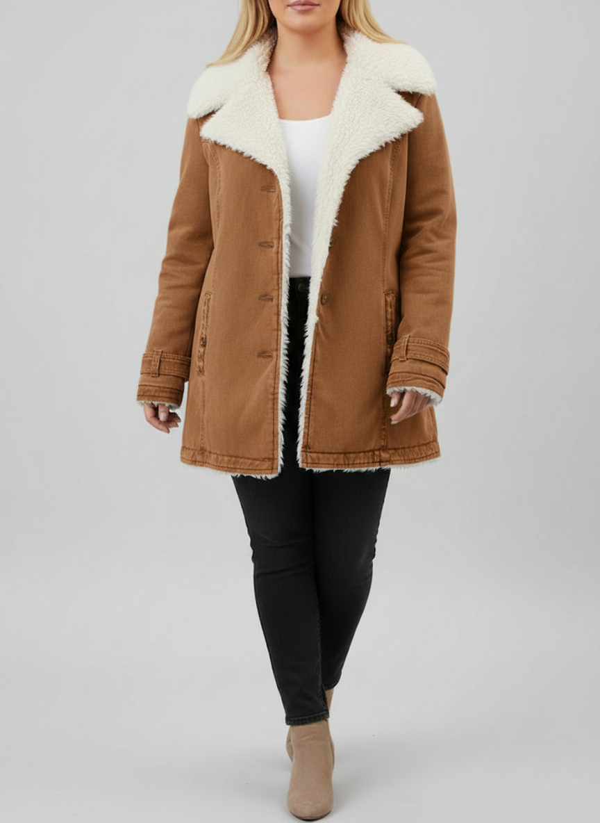 Veste d'hiver pour femme avec doublure Sherpa 1