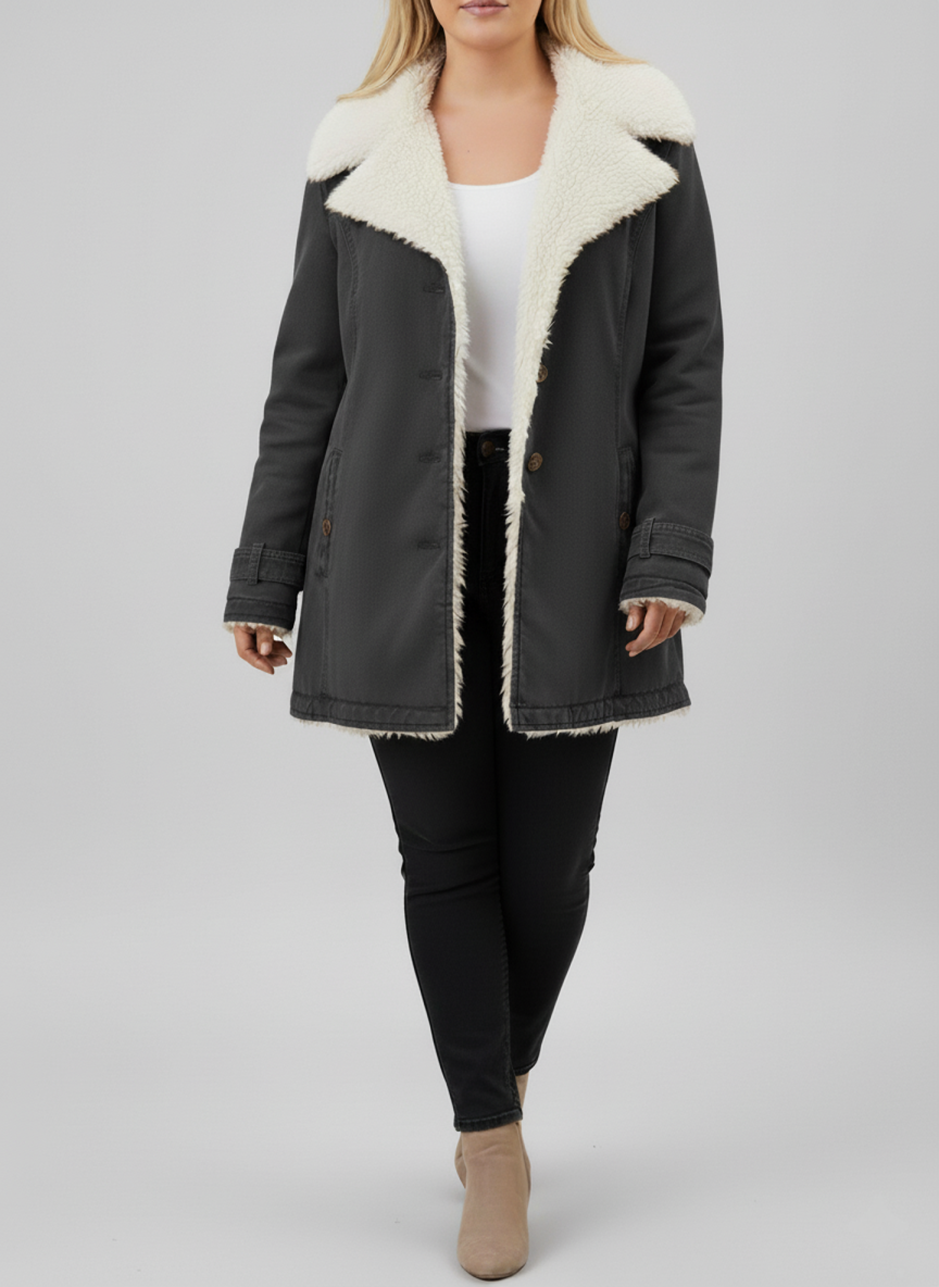 Veste d'hiver pour femme avec doublure Sherpa 2