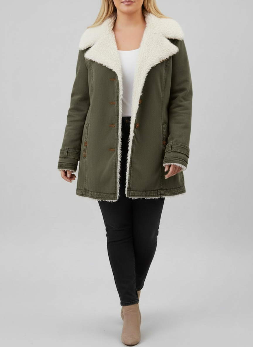 Veste d'hiver pour femme avec doublure Sherpa 3