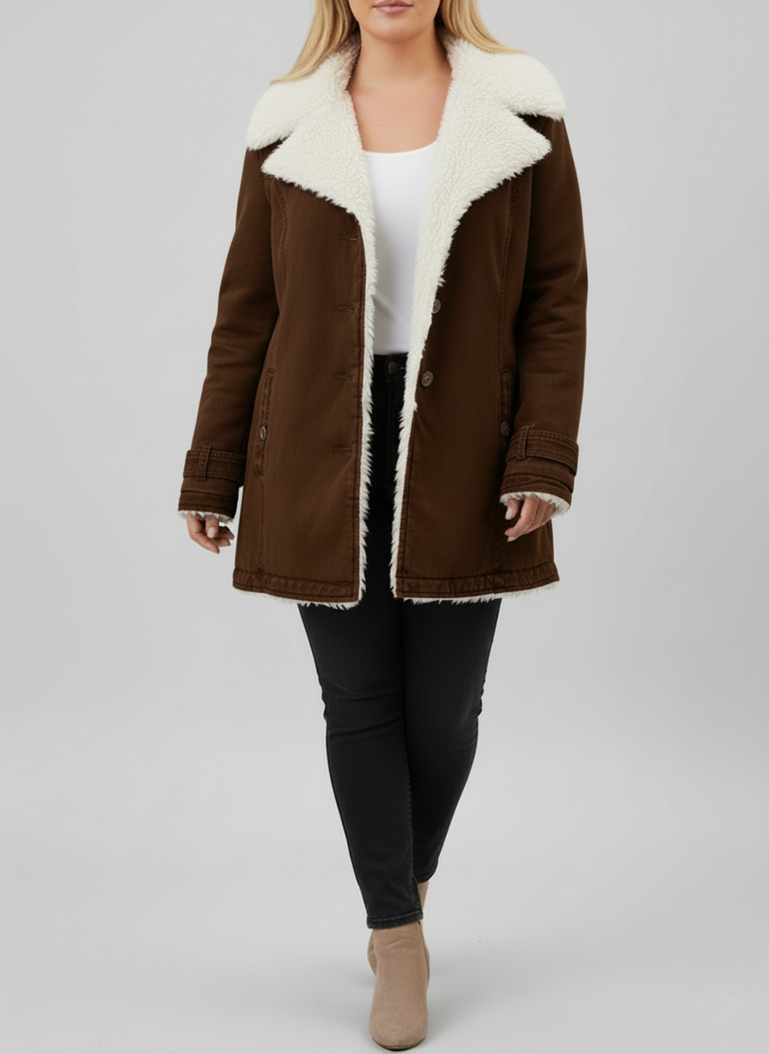Veste d'hiver pour femme avec doublure Sherpa 4