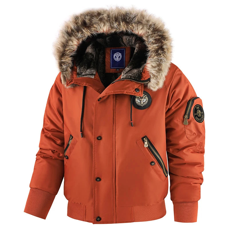 Veste d'hiver pour hommes avec capuche amovible 1