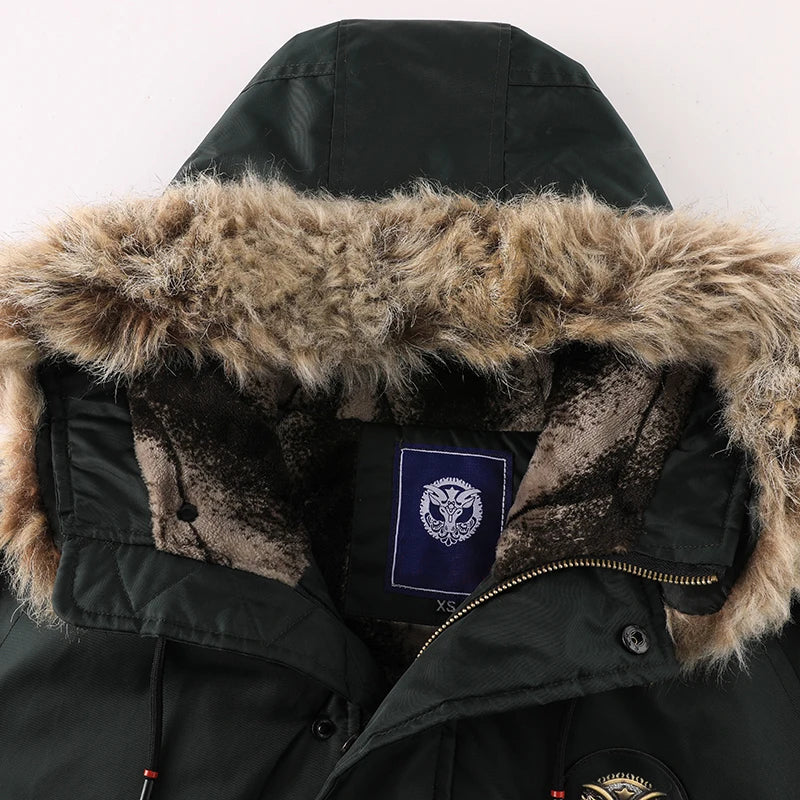 Veste d'hiver pour hommes avec capuche amovible 4