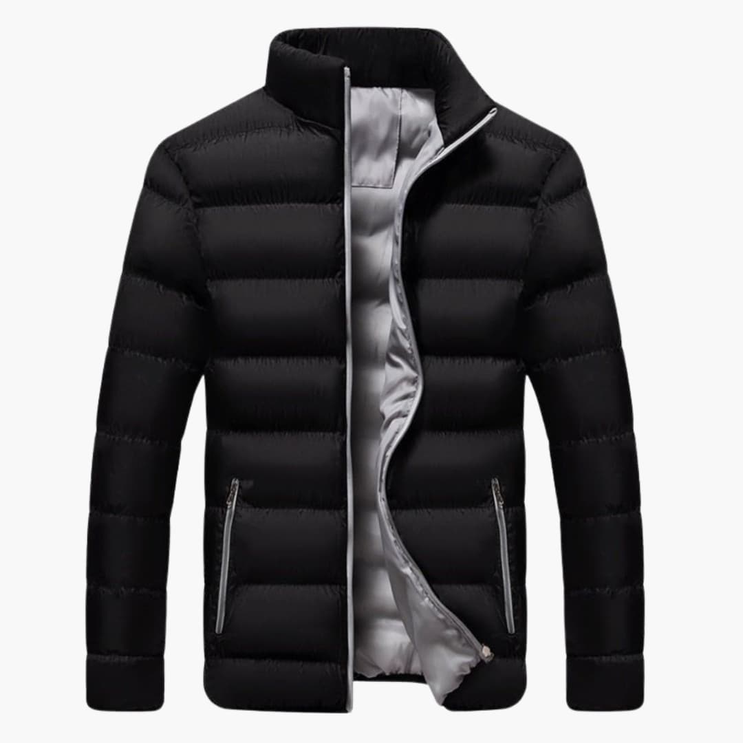 Veste d'hiver pour hommes avec col haut et poches latérales 2