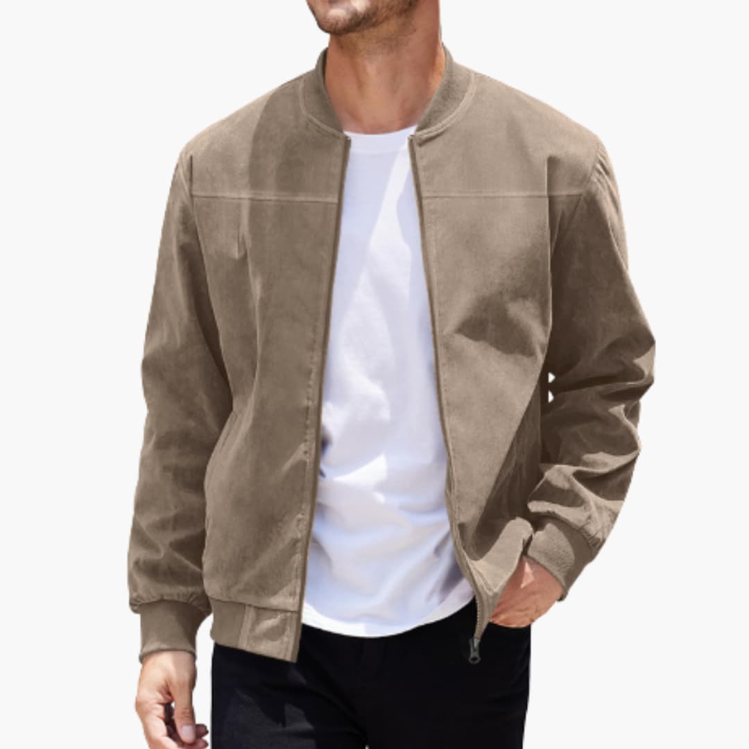 Veste de Bombardier pour Hommes avec Col Côtelé 3