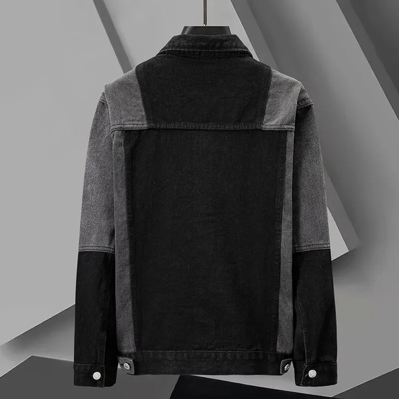 Veste en Jean Décontractée à Panneaux 1