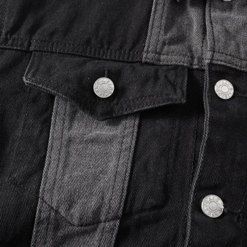 Veste en Jean Décontractée à Panneaux 4