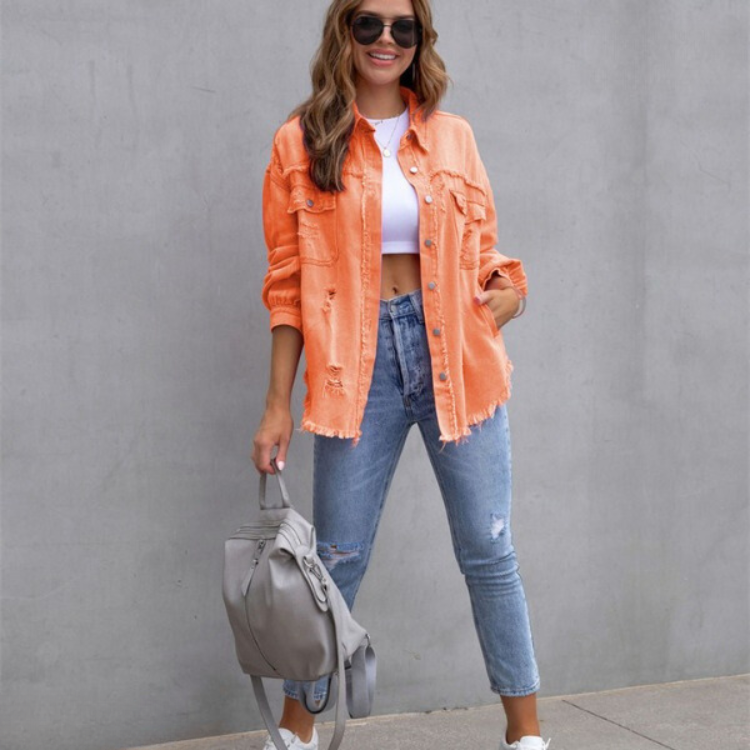 Veste en Jean Tattered pour Femme 3