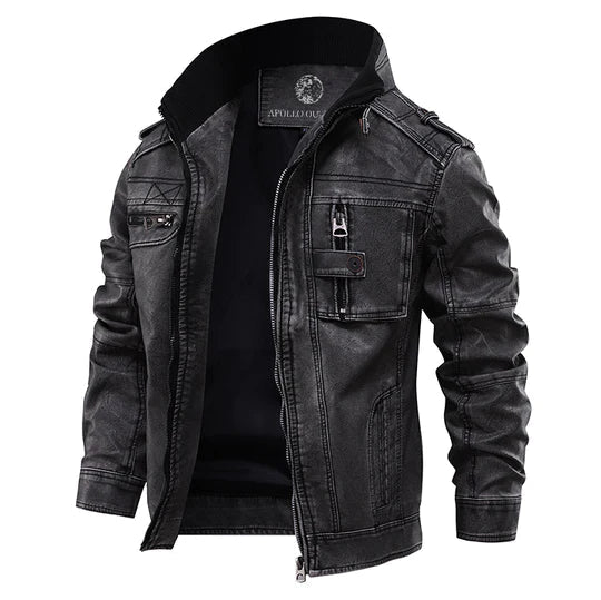Veste en cuir pour homme, design intemporel | Cuir PU 0