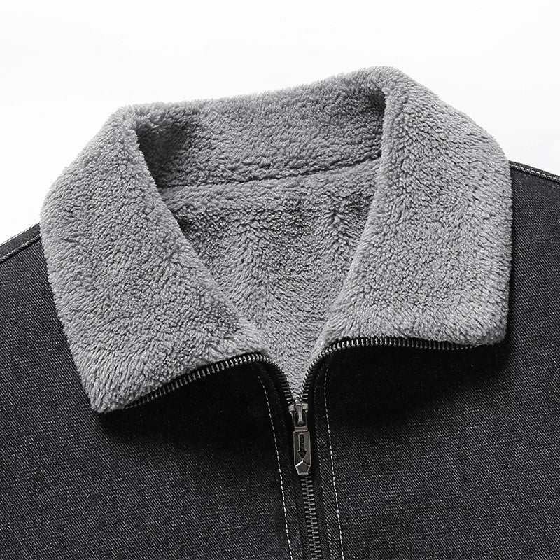 Veste en denim pour homme avec doublure en polaire 2