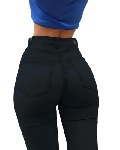 Women's Denim Jeans Taille Déchirée 5
