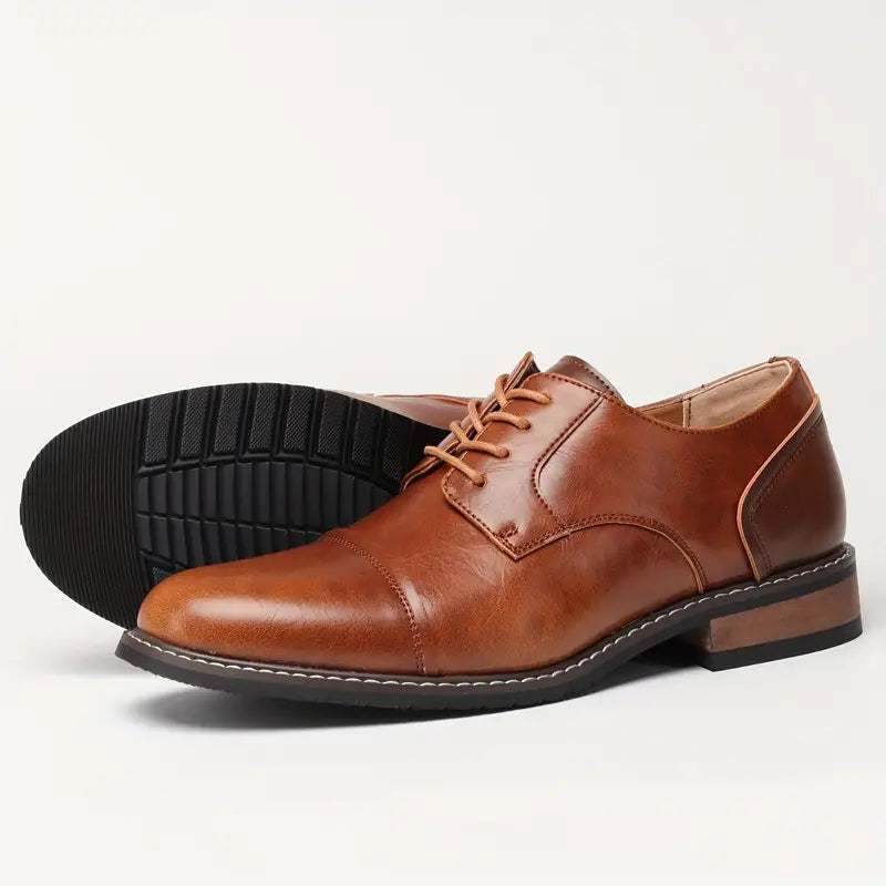 Chaussures pour Hommes Derby Vintage Cuir Authentique-5