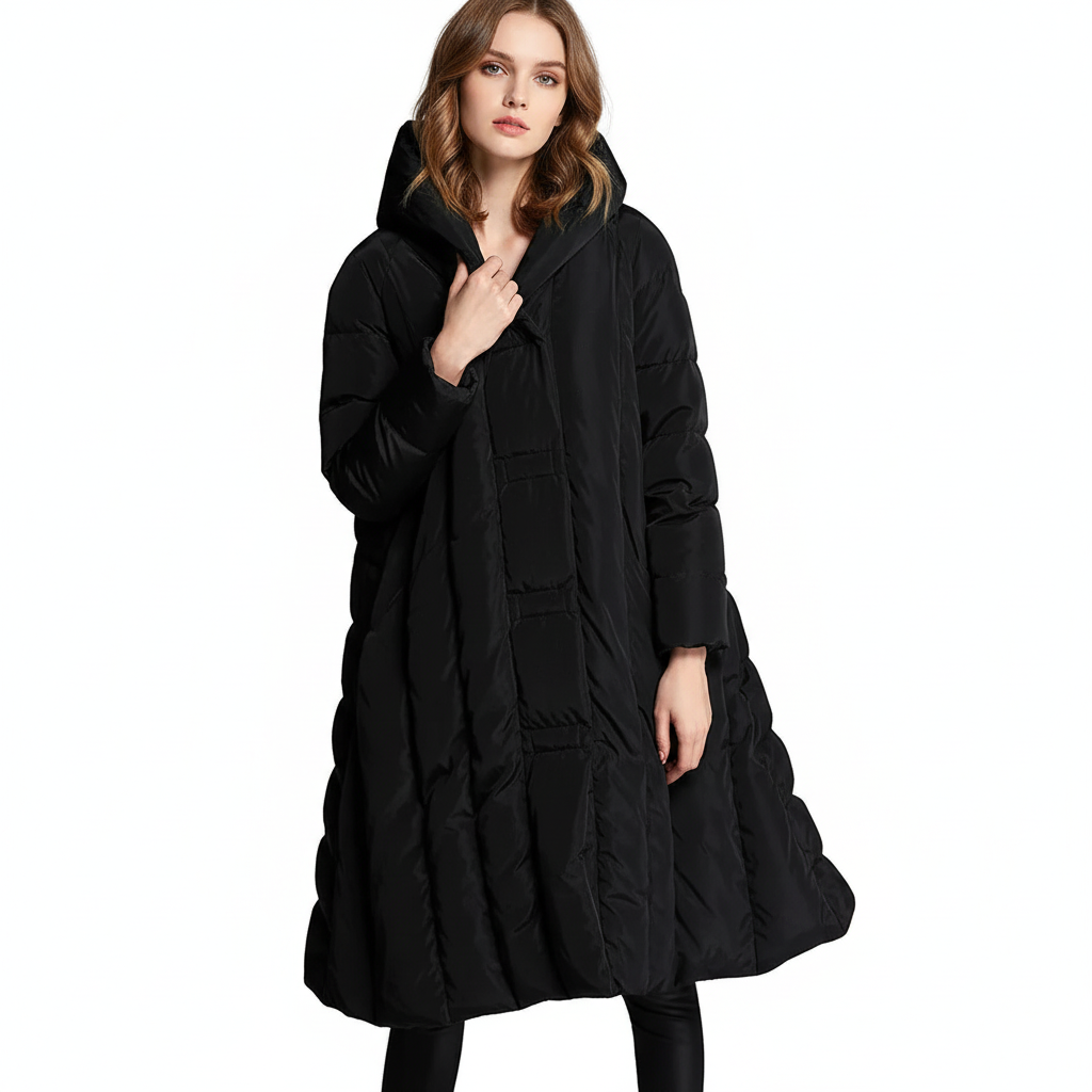 Manteau d'hiver à capuche tendance