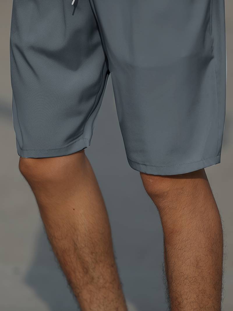 Shorts Homme Décontractés en Coton Respirant avec Cordon Ajustable-5