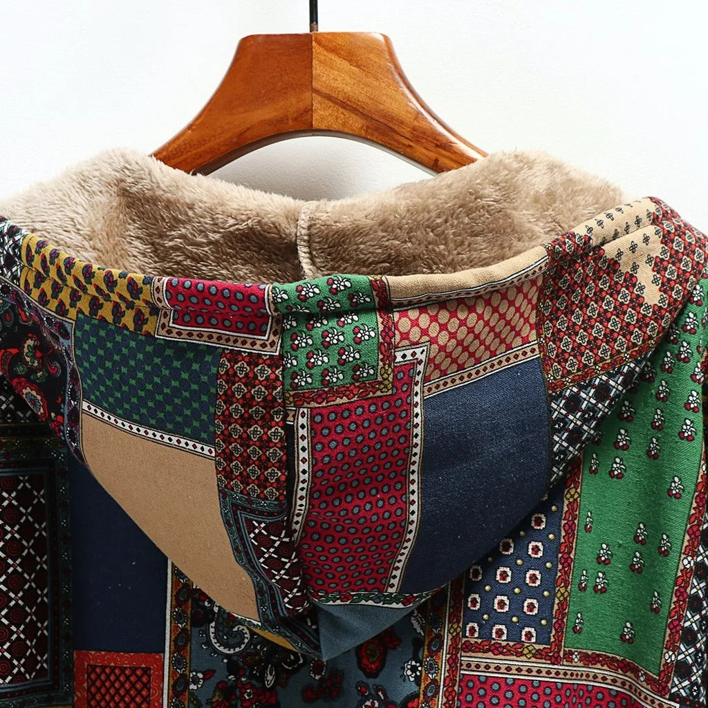 Veste longue à capuche Vintage pour femmes
