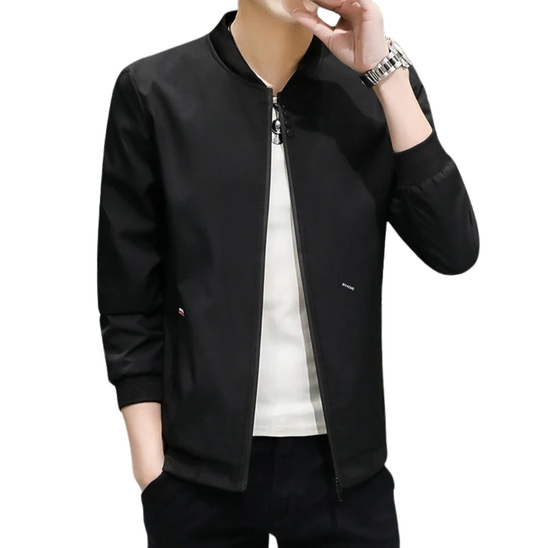Veste coupe-vent zippée au cou pour hommes