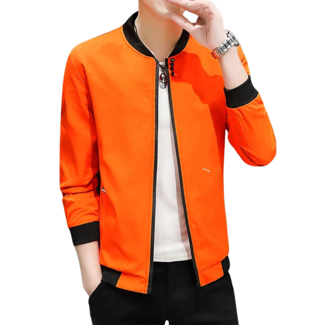 Veste coupe-vent zippée au cou pour hommes