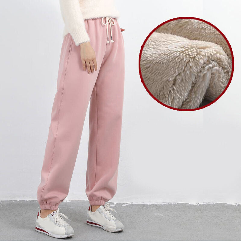 Pantalon épais doublé en polaire pour femmes