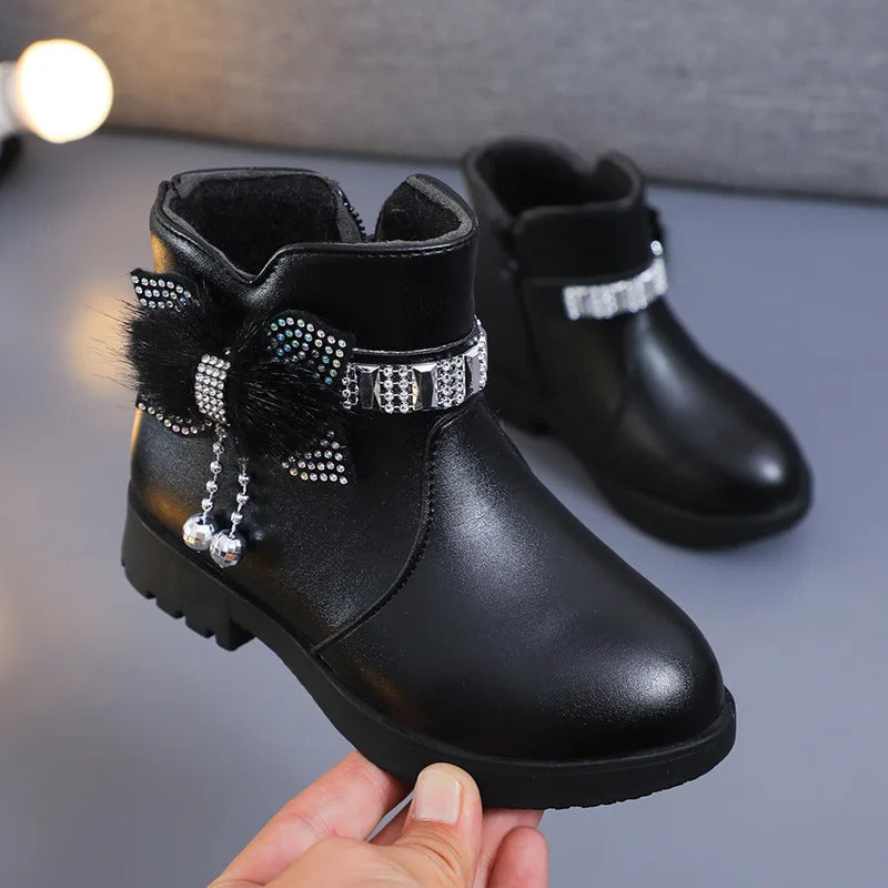 Bottes en cuir chaudes pour filles