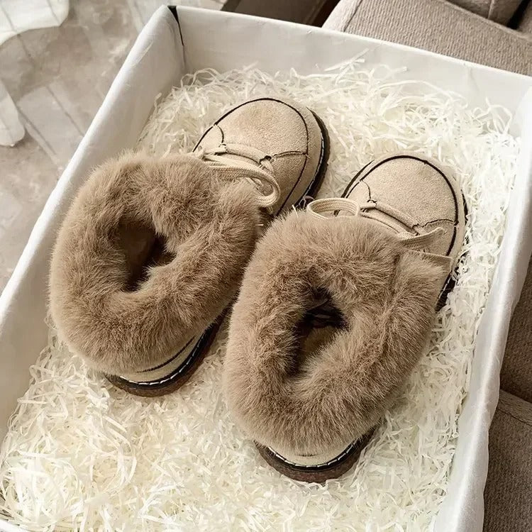 Bottines chaudes à lacets pour femmes