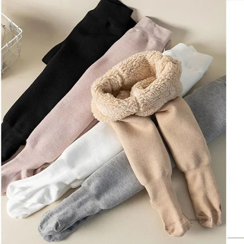 Collants d'hiver en coton épais pour enfants