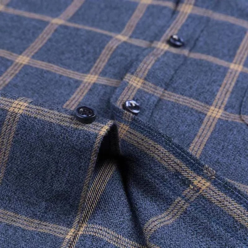 Chemise Homme Carreaux Ajustée 100% Coton-6