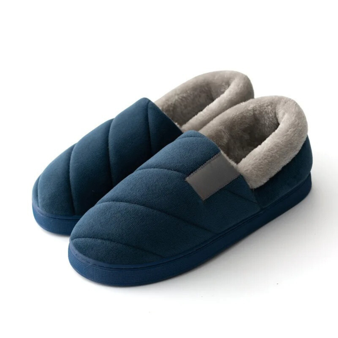 Chaussons en fourrure antidérapants pour hommes