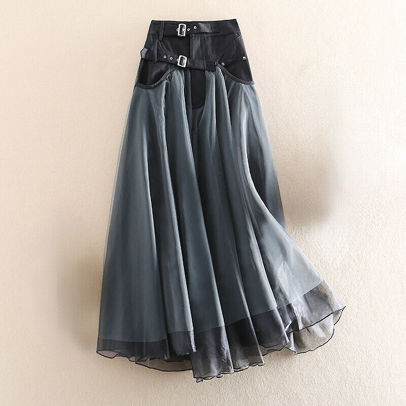 Jupe en maille taille haute pour femmes