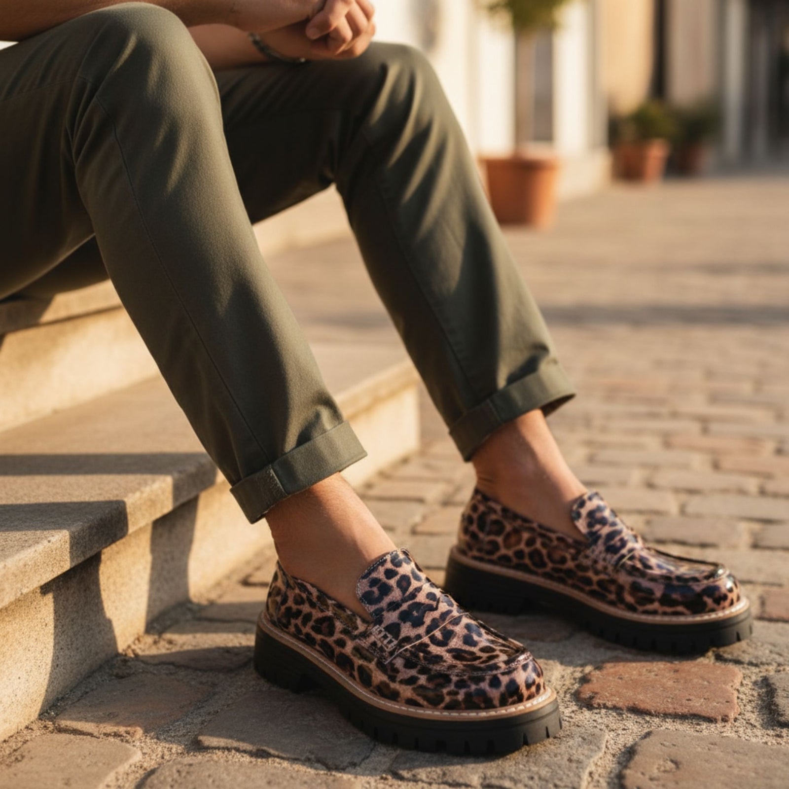 Mocassins Femmes à Plateforme Moderne