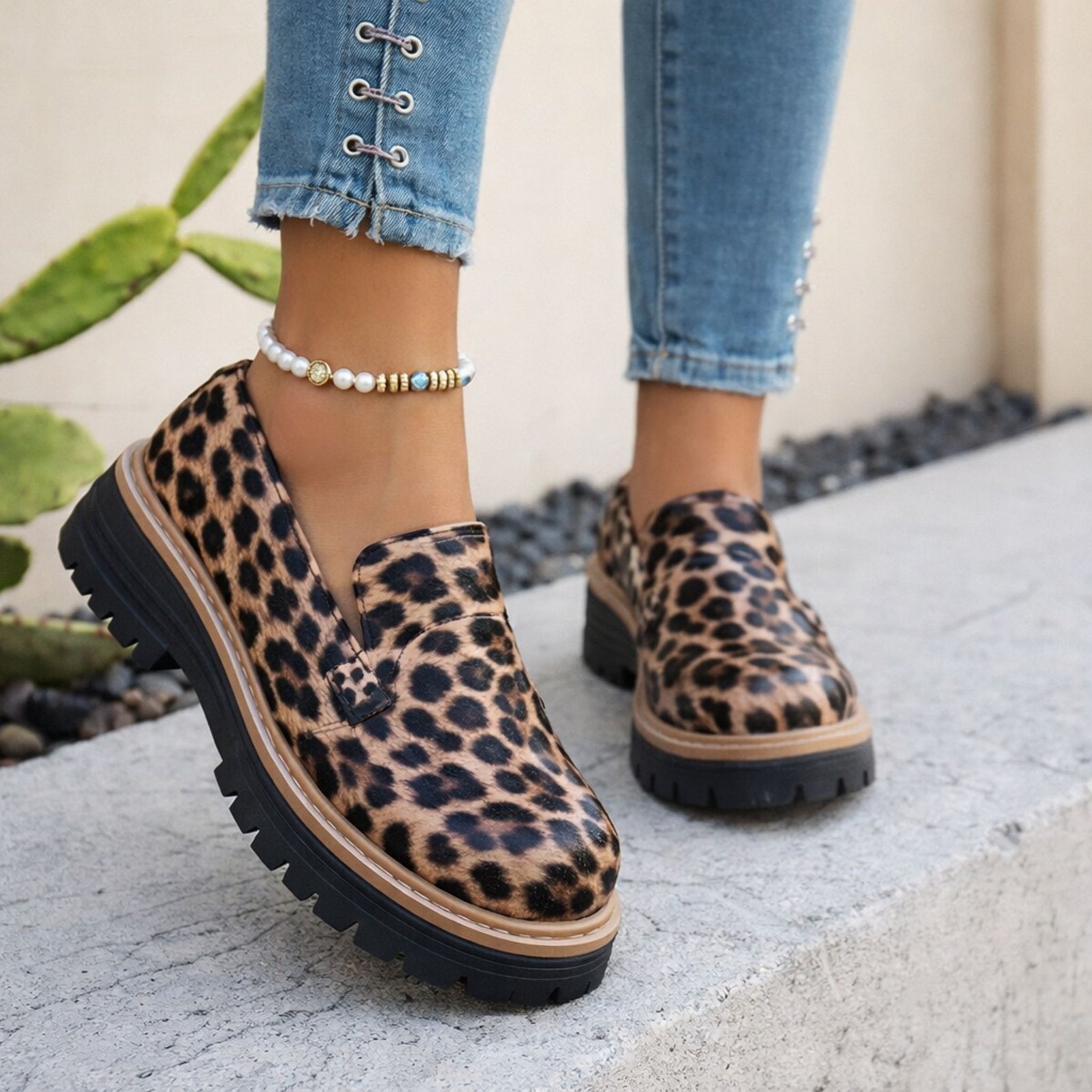 Mocassins Femmes à Plateforme Moderne